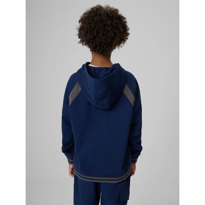 2. Bluza dresowa loose z kapturem chłopięca 4F 4FJRAW26TSWSM3193-31S