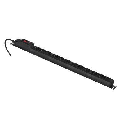2. Listwa przeciwprzepięciowa Activejet COMBO/12gn/5m/cz (12 x UTE; 10A (2500 W); 5m; kolor czarny)