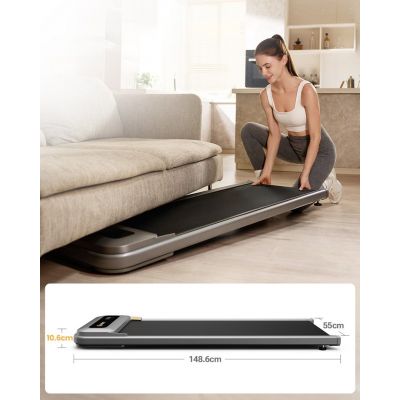 22. Bieżnia Urevo U1 Smart Walkingpad + Biurko regulowane elektrycznie TUCKANO czarny/orzech