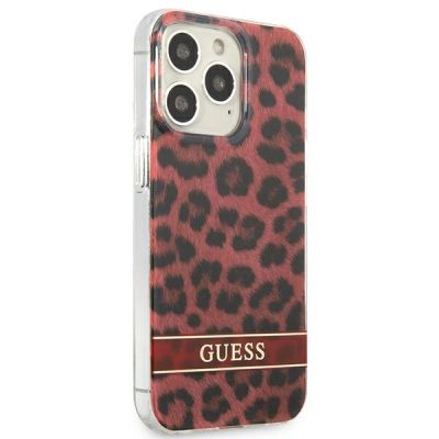 4. Etui Guess Leopard na iPhone 13 Pro / iPhone 13 - czerwone