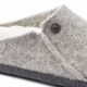 2. Kapcie męskie/damskie ocieplane Birkenstock Zermatt Light Gray z wełnianego filcu regular szerokie (1015092)