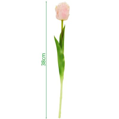 4. TULIPAN RÓŻOWY 38CM JAK ŻYWY DEKORACJA WIOSENNA