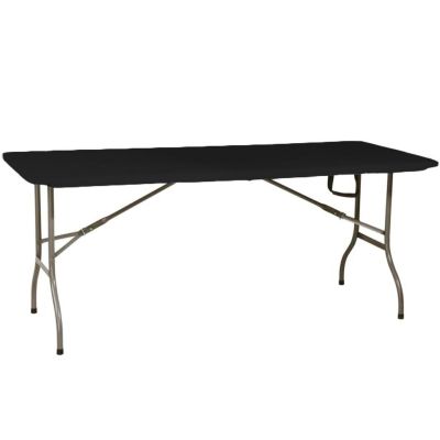 17. STÓŁ CATERINGOWY SKŁADANY W WALIZKĘ 180x70x74CM MAX.100KG CZARNY