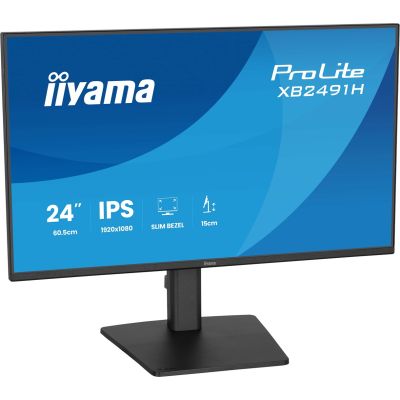 49. iiyama ProLite XB2491H-B1 monitor komputerowy 60,5 cm (23.8") 1920 x 1080 px Full HD LCD Czarny