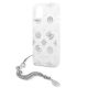 6. Etui Guess Peony Chain Collection na iPhone 13 mini - srebrne