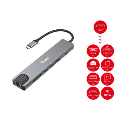 6. Adapter USB Equip 133497 USB Type-C Czarny, Szary