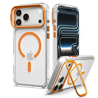 2. Etui Spigen Ultra Hybrid Optik S MagSafe na iPhone 18 Pro Max / 17 Pro Max - przezroczysto-pomarańczowy