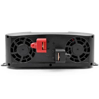 7. Qoltec Przetwornica napięcia Pure Sine Wave | 12V na 230V | 2000/4000W | UPS BYPASS | LCD | USB | USB-C | Kompatybilna z LiFePO4 GEL AGM