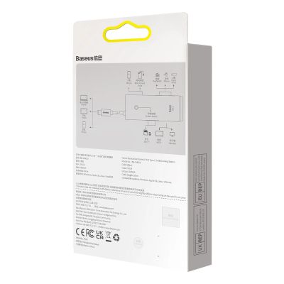 6. Baseus Lite Series wielofunkcyjny HUB USB Typ C - 2 x USB 3.0 / USB Typ C / HDMI 1,4 / SD/TF OTG czarny (WKQX050001)