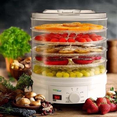 10. Suszarka do grzybów, warzyw i owoców GreenBlue GB190 (250W; kolor biały)