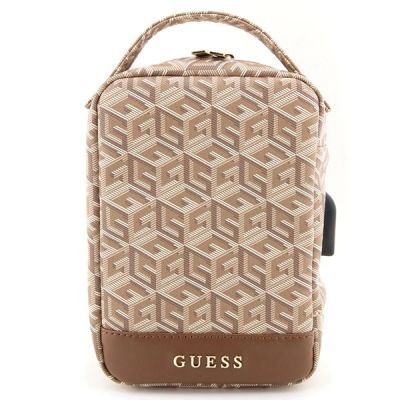 2. Torba Guess GCube Stripes - brązowa