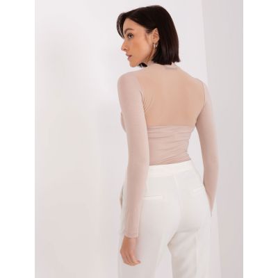 5. Beżowa bluzka z wiskozy BASIC FEEL GOOD  (RV-BZ-9203.87P)