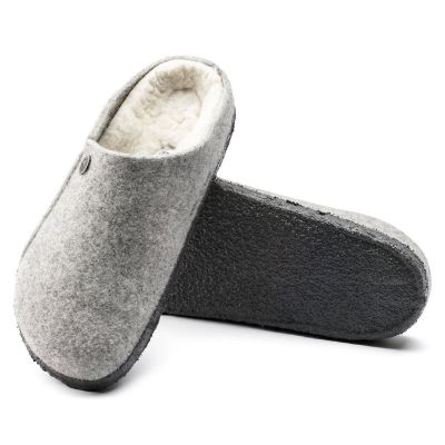10. Kapcie męskie/damskie ocieplane Birkenstock Zermatt Light Gray z wełnianego filcu regular szerokie (1015092)