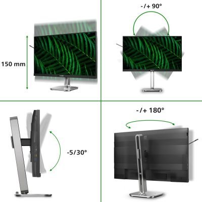 9. Monitor Philips 27B2G5601/00 27" IPS 16:9 60Hz 4ms 2560x1440 300cd/m2 HDMI:1 Srebro