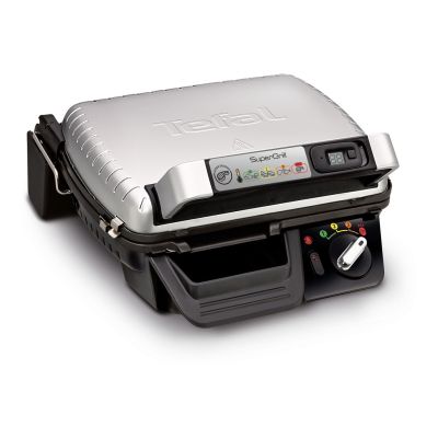 2. Grill Tefal GC451B12 (Tradycyjny z rusztem; 2000W; kolor srebrny)