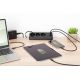 5. Digitus 3-drożna biurowa listwa zasilająca z 2 złączami USB-A i 1 złączem USB-C, czarna