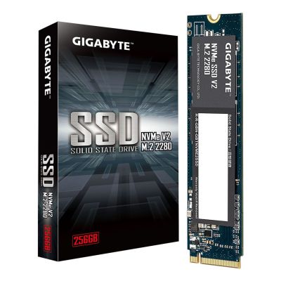 5. Gigabyte SSD | 256 GB | SSD form factor M.2 2280 | Solid-state drive interface PCIe 3.0 x4 NVMe | Read speed 3200 MB/s | Write speed 1200 MB/s