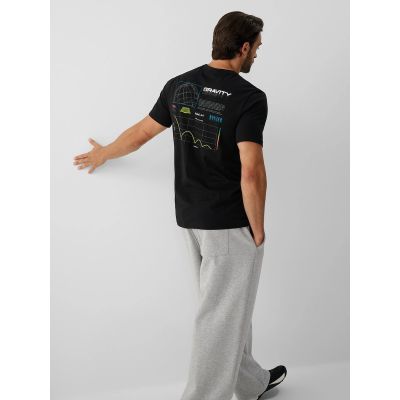 2. T-shirt regular z nadrukiem męski 4F 4FRAW26TTSHM4665-20S