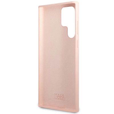 7. Etui Karl Lagerfeld Silicone Ikonik na Samsung Galaxy S23 Ultra - różowe
