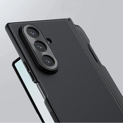 6. Etui Nillkin Super Frosted Shield Fold Magnetic na Samsung Galaxy Z Fold 7 kompatybilne z MagSafe z miejscem na S Pen - czarne