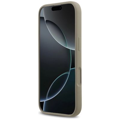 5. Etui Guess Silicone Big 4G Script na iPhone 17 - brązowe