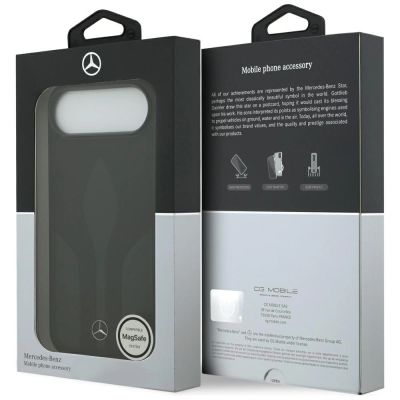 8. Etui Mercedes Leather The Move MagSafe na iPhone 17 Air - czarne