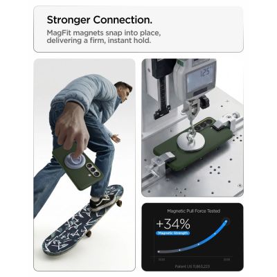 10. Etui Spigen Nano Pop Mag MagSafe na Samsung Galaxy S26 - zielone