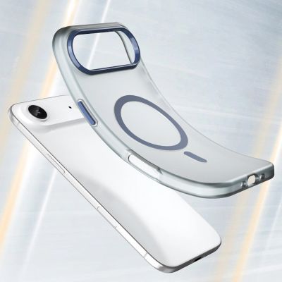 6. Etui Magnetic Abrasive na iPhone 17 Air kompatybilne z MagSafe - matowe niebieskie
