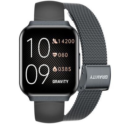Smartwatch Gravity Czarny Pasek + Bransoleta GT44-5