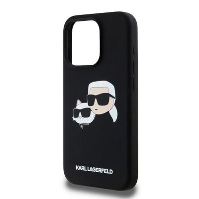 6. Etui Karl Lagerfeld Silicone Karl&Choupette MagSafe na iPhone 15 Pro - czarne