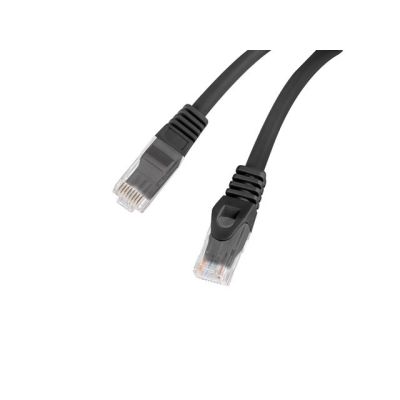 2. LANBERG PATCHCORD KAT.6 UTP LSZH CU 0.25M CZARNY FLUKE PASSED