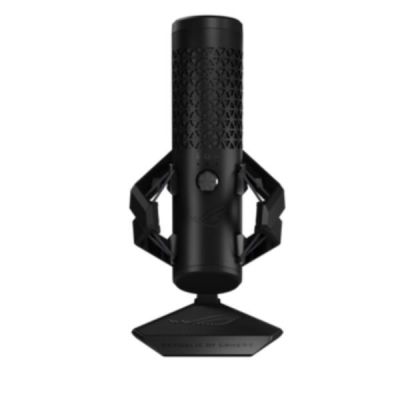 6. ASUS ROG Carnyx USB Gaming Microphone (25mm condenser capsule, 192kHz/24-bit, cardioid, high-pass filter, built-in pop filter, metal shock mount, one-touch mute, USB, Aura Sync RGB)- Black