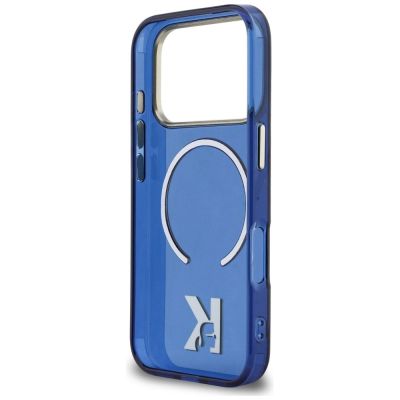 7. Etui Karl Lagerfeld IML K Head Logo MagSafe na iPhone 17 Pro - niebieskie