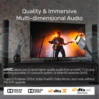 16. UNITEK KABEL HDMI 2.1, 8K 60HZ, 4K 120HZ, 5M,C140W