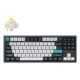 Keychron Q3 Max klawiatura Gaming USB + RF Wireless + Bluetooth QWERTY Czarny, Cyjan, Ciemny Niebieski, Biały
