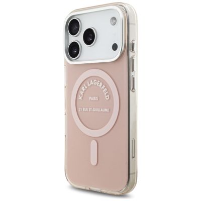 2. Etui Karl Lagerfeld IML Karl RSG Logo MagSafe do iPhone 17 Pro - różowe