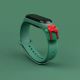 2. Opaska Strap Xmas do Xiaomi Mi Band 3 / 4 świąteczny silikonowy pasek bransoletka z prezentem - ciemnozielona