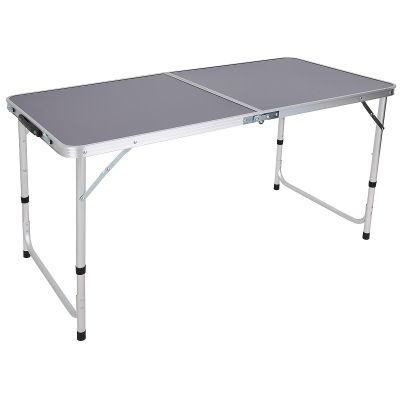 11. STOLIK TURYSTYCZNY SKŁADANY KEMPINGOWY 120X60X70/62/55CM SZARY