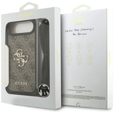 7. Etui Guess 4G Big Logo Cord Stap Crossbody na iPhone 17 Air - brązowe