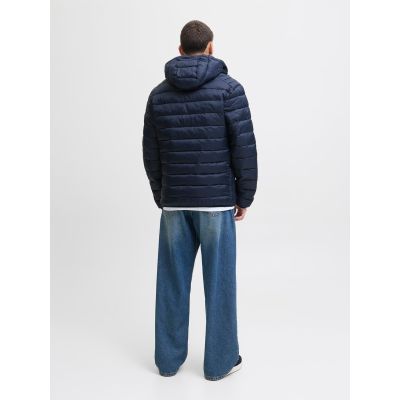 7. Jack&Jones męska kurtka puchowa JJEBRADLEY LIGHT PUFFER HOOD NOOS 12280970 SKY CAPTAIN