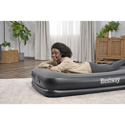 25. Bestway 671BT dmuchany materac Pojedynczy materac Czarny, Szary Unisex