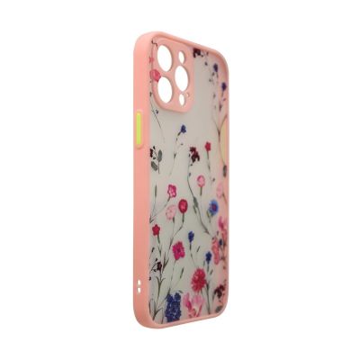 3. Design Case etui do iPhone 12 Pro Max pokrowiec w kwiaty różowy