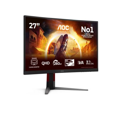 2. AOC G4 CQ27G4Z2P monitor komputerowy 68,6 cm (27") 2560 x 1440 px Quad HD LCD Czarny, Czerwony