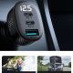 13. Ładowarka samochodowa Joyroom JR-CCD04 30W 2x USB-C USB-A z wyświetlaczem - czarna