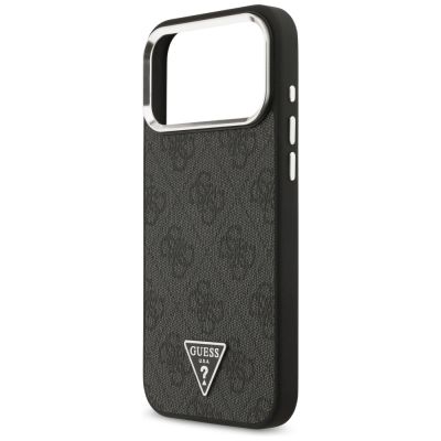 6. Etui Guess 4G Triangle Logo MagSafe na iPhone 17 Pro Max - czarne