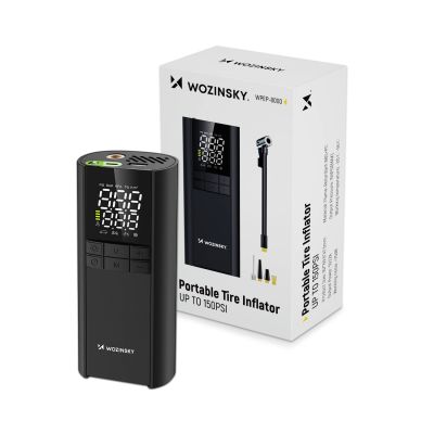 2. Kompresor Wozinsky WPEP-8000 pompka elektryczna powerbank 8000mAh latarka - czarny