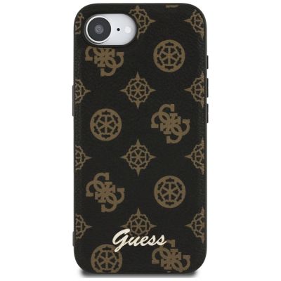 3. Etui Guess Peony Script Logo MagSafe na  iPhone 16e czarne