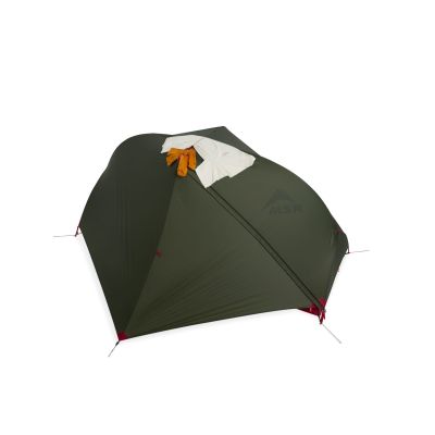 5. MSR Hubba Hubba Bikepack 1 os. Zielony, Czerwony, Biały Namiot trójkątny