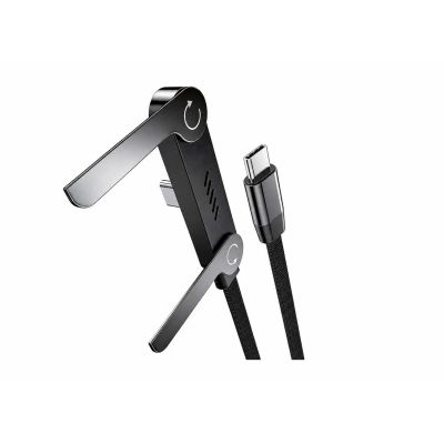 VAKOSS KABEL Z FUNKCJĄ STOJAKA 2XTYPE-C 1M 100W 5A
