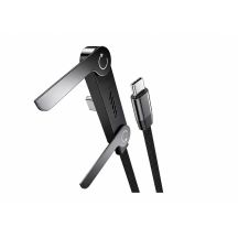 VAKOSS KABEL Z FUNKCJĄ STOJAKA 2XTYPE-C 1M 100W 5A